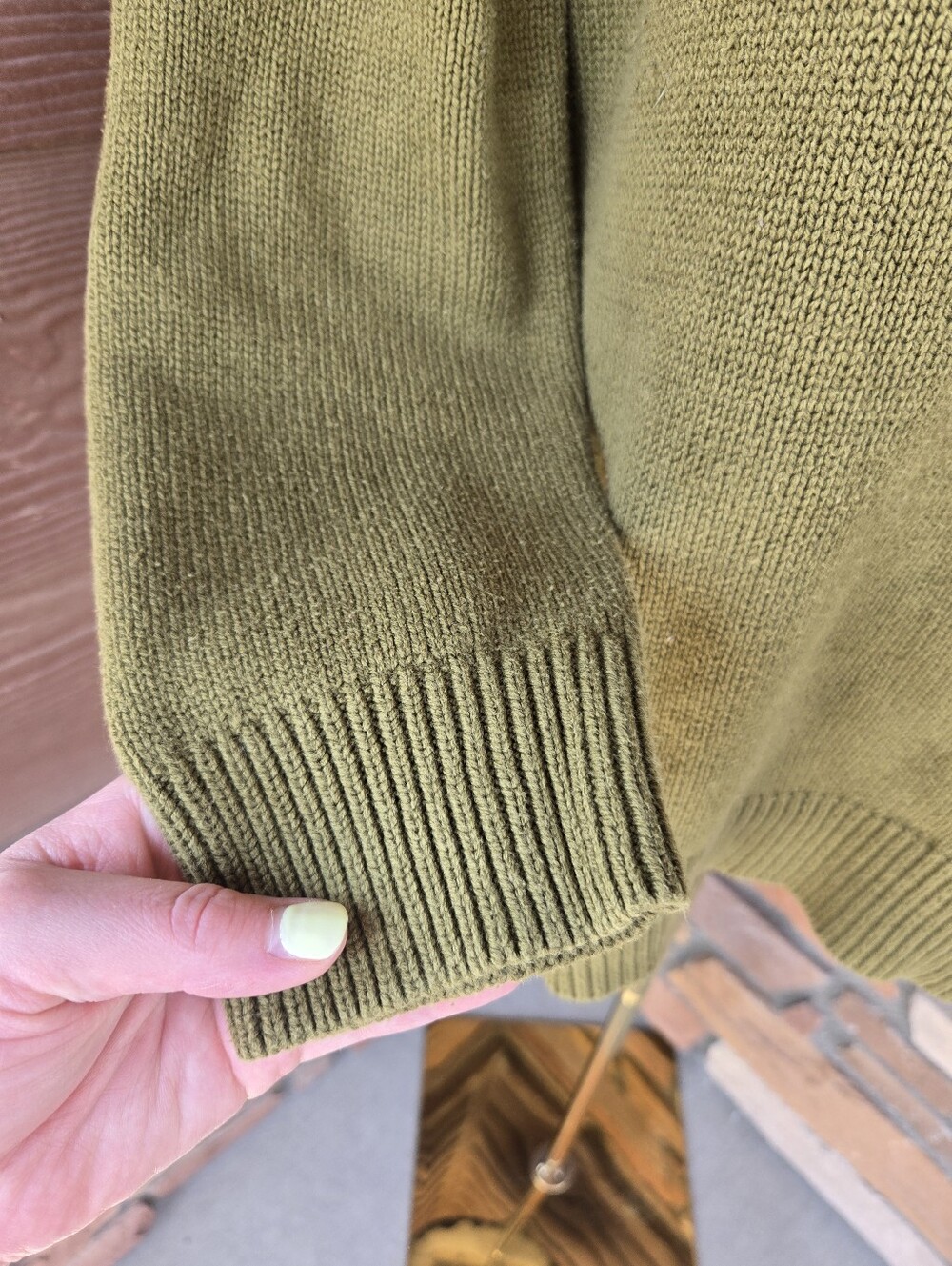 Coldwater Creek Olive Green Knit Sweater Women’s Large - Picture 4 of 16